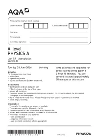 A-Level Physics a Question Paper Unit 05