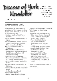Diocese of York Newsletter