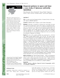 Dispersal Patterns in Space and Time: a Case Study of Apiaceae Subfamily