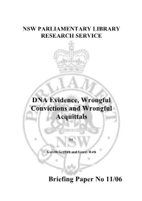 DNA Evidence, Wrongful Convictions and Wrongful Acquittals