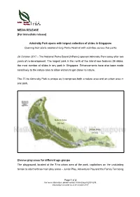 [For Immediate Release] Admiralty Park Opens with Largest Collection Of