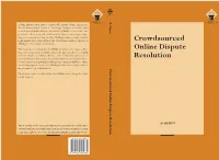 Omslag Crowdsourced Online Dispute Resolution Def.Indd
