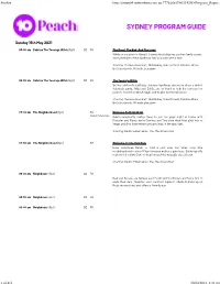 Sydney Program Guide