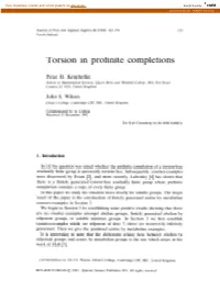 Torsion in Profinite Completions