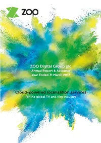 ZOO Digital Group Plc Cloud-Powered Localisation Services