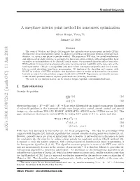 A One-Phase Interior Point Method for Nonconvex Optimization