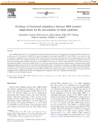 Evidence of Functional Redundancy Between MID Proteins: Implications for the Presentation of Opitz Syndrome