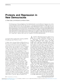Protests and Repression in New Democracies