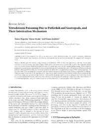 Tetrodotoxin Poisoning Due to Pufferfish and Gastropods, and Their Intoxication Mechanism