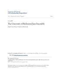 The University of Richmond Jazz Ensemble