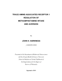 Trace Amine-Associated Receptor 1 Regulation of Methamphetamine Intake and Aversion