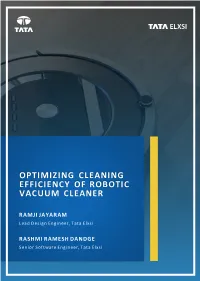 Whitepaper Optimizing Cleaning Efficiency of Robotic Vacuum Cleaner