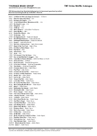 YMG/TMF Online MIDI Catalogue Sorted on Songtitle