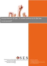 A Rocket Science Or Is the Law Inconvenient?