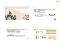 EITA25 Computer Security (Datasäkerhet) Windows Security