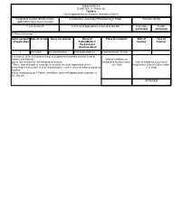 FORM 9 List of Applications for Inclusion Received in Form 6