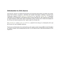 Introduction to Info Source