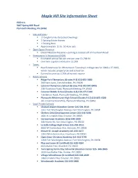 Maple Hill Site Information Sheet