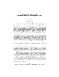 Minimum Contacts in Cyberspace: the Classic Jurisdiction Analysis in a New Setting