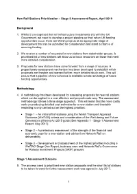 New Rail Stations Prioritisation: Stage 2 Assessment Report