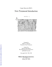 New Testament Introduction