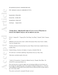 Allopolyploid Origin of Oxyria Sinensis (Polygonaceae) from Its Only Diploid
