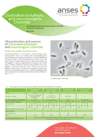 Clostridium Botulinum, and Neurotoxigenic Clostridia Clostridium Botulinum and Neurotoxigenic Clostridia Family of Clostridiaceae Bacterium