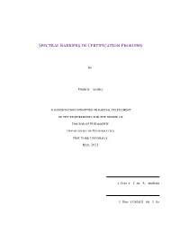 Spectral Barriers in Certification Problems