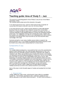 Teaching Guide: Area of Study 5 – Jazz
