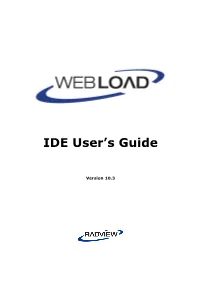 Webload IDE User's Guide  I 