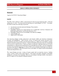 WKU Board of Regents ACTION ITEM FB-1