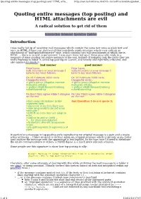 And HTML Attachments Are Evil a Radical Solution to Get Rid of Them