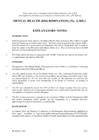 Bill Explanatory Notes
