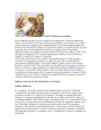 Difference Between GAAP and Statutory Accounting