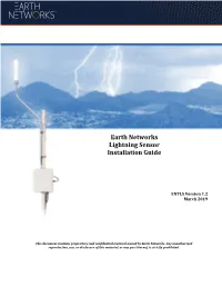 Earth Networks Lightning Sensor Installation Guide