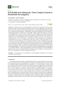 Soil Health and Arthropods: from Complex System to Worthwhile Investigation