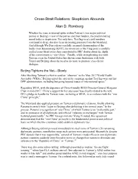 Cross-Strait Relations: Skepticism Abounds Alan D. Romberg