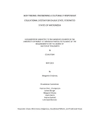 Envisioning a Culturally Responsive Educational System for Chuuk State