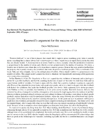 Kurzweil's Argument for the Success of AI