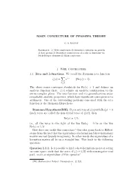 MAIN CONJECTURE of IWASAWA THEORY 1. Weil Conjectures 1.1