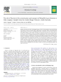 The Role of Fluorine in the Concentration and Transport of Lithophile Trace Elements in Felsic Magmas