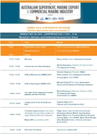 Asmex 2019 Conference Program