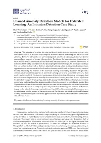 Chained Anomaly Detection Models for Federated Learning: an Intrusion Detection Case Study