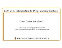 COS 217: Introduction to Programming Systems