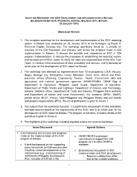 Planning Workshop for Soc Development And