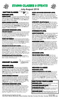 Studio Classes & Events