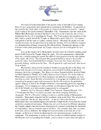 1 Parashat Bamidbar We Read in Parashat Bamidbar of the Special