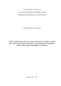 Análise Integrativa De Perfis Transcricionais De Pacientes Com
