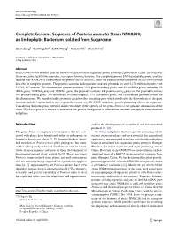 Complete Genome Sequence of Pantoea Ananatis Strain NN08200, an Endophytic Bacterium Isolated from Sugarcane