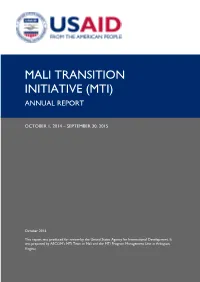 Mali Transition Initiative (Mti) Annual Report